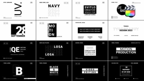 Rhythm Black Titles - VideoHive 46648187