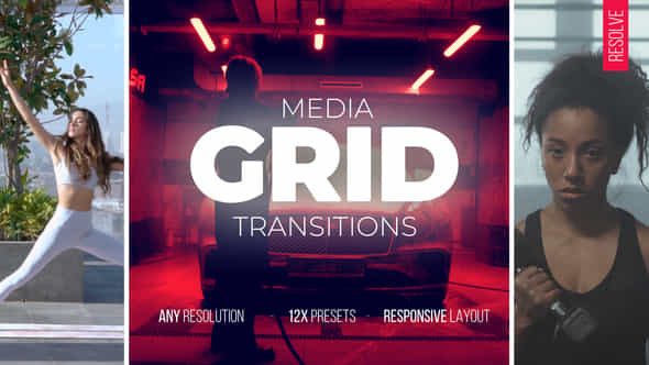 Grid Media Transitions - VideoHive 53165772