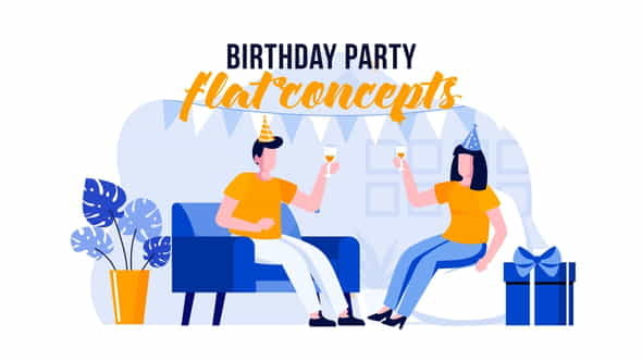 Birthday Party - Flat Concept - VideoHive 31778003