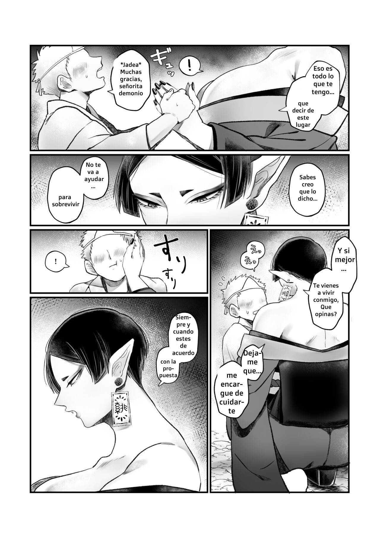 [Muchimuchioume (Muchiou)] Bakunyuu Muchimuchi Oni Mama, Mouja no Musuko to Honki Koubi. [Spanish] [Hta scan]