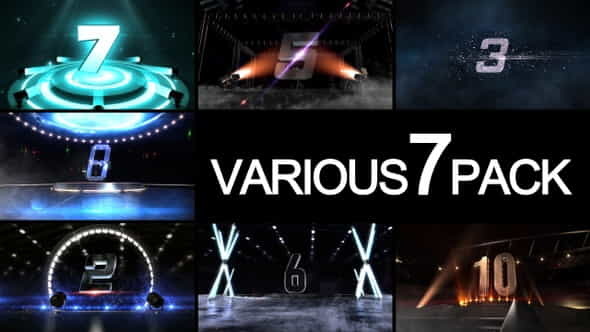Various Countdown - 7 different - VideoHive 25733240