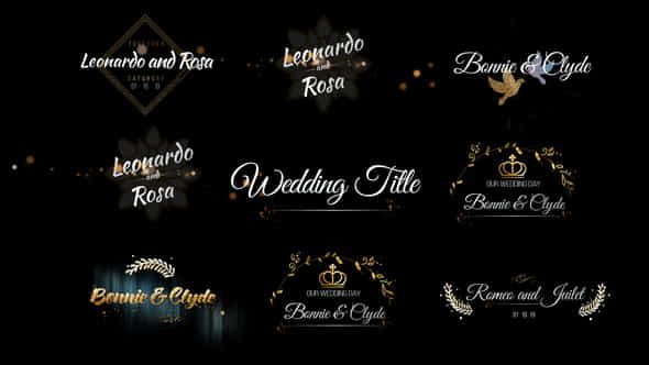 Six Beautiful Wedding Title - VideoHive 24464075