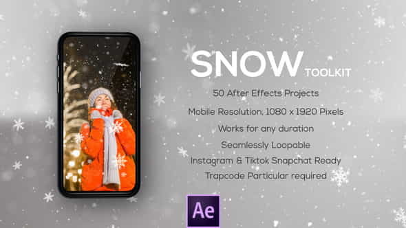 50 Snow Overlays - VideoHive 41021662