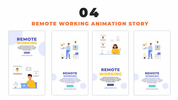 Remote Working Employee - VideoHive 48657754