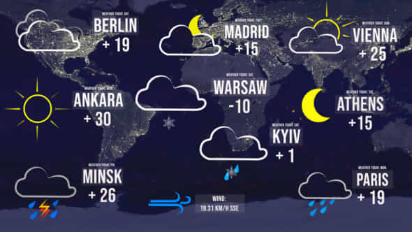 Weather Forecast Icons - VideoHive 46235520
