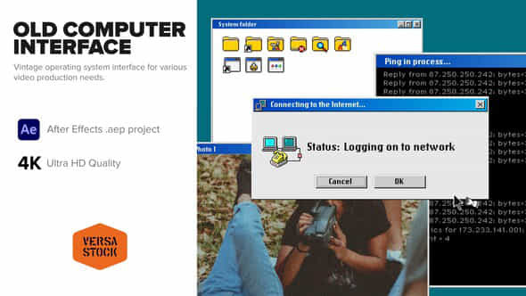 Old Computer Dial Up Interface - VideoHive 52108304