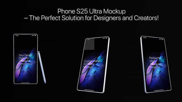 Your Design Perfectly Displayed Phone S25 Ultra Mockup - VideoHive 56991801