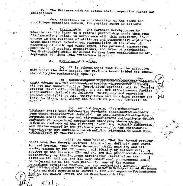 1992.10.DD - Guns N' Roses Partnership contract (Memorandum of Agreement) UHnvKhdl_o