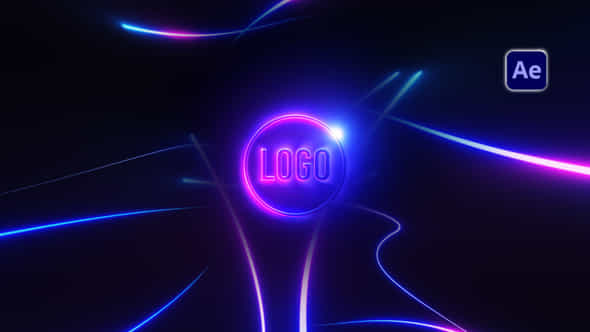 Neon Lines Logo Reveal - VideoHive 58655880