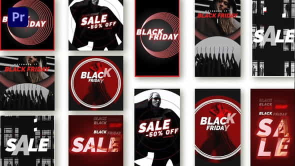 Black Friday Instagram Promo Mogrt - VideoHive 34087931