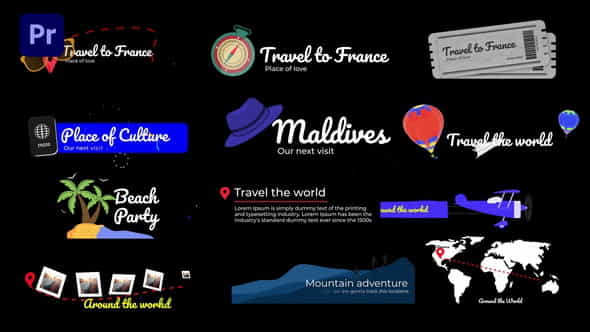 Travel Lower Thirds - VideoHive 33559072