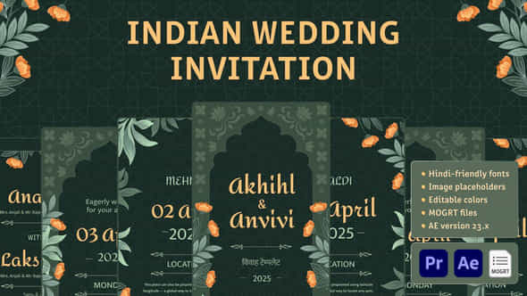Indian Wedding Invitation - VideoHive 58514110