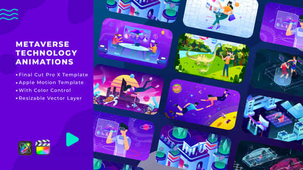 Metaverse Technology Animations - VideoHive 47092359