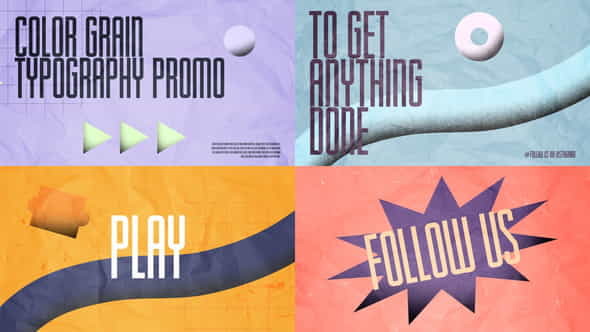 Typography Grain Promo - VideoHive 34681478