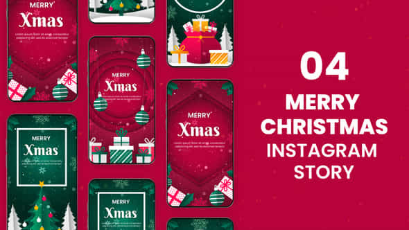 Merry Christmas Instagram Stories - VideoHive 55394710