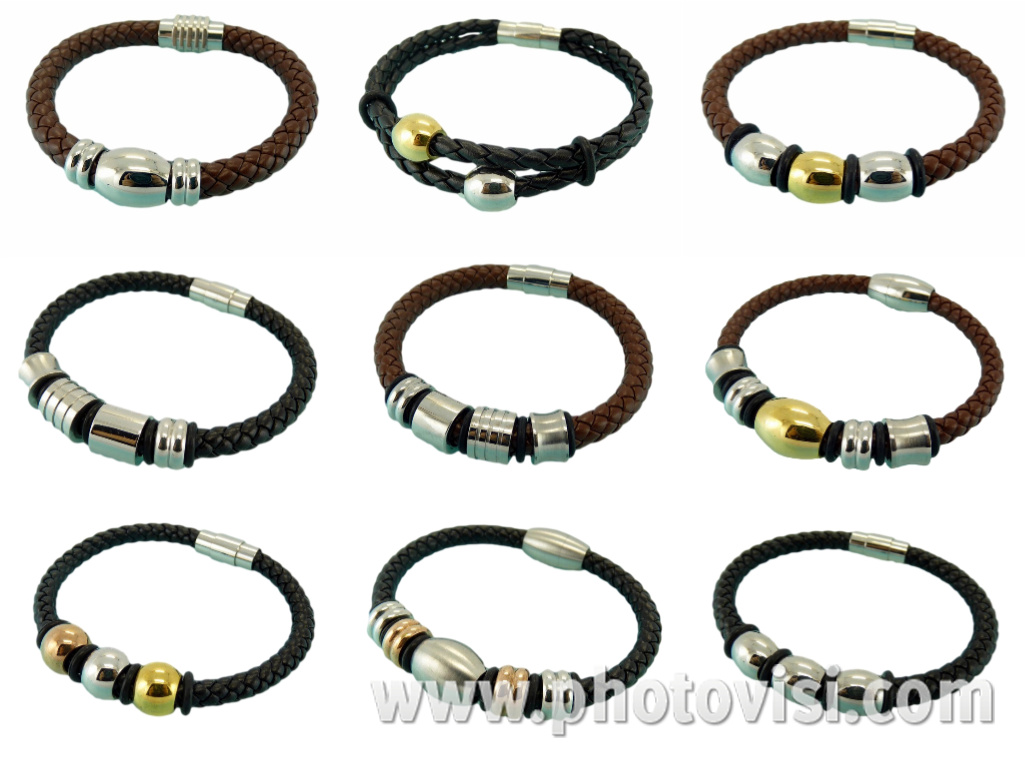 Pulsera De Cuero Unisex Celebrity surfista Tribal Gótico Amistad identidad B7