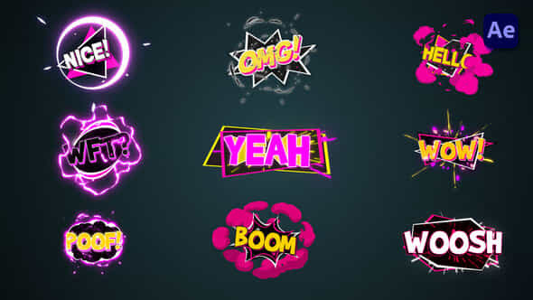 Comic Explosion titles - VideoHive 39228143