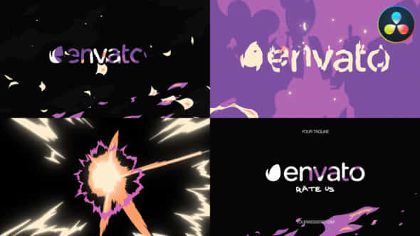 Anime Explosion Logo Opener Davinci Resolve - VideoHive 52373454