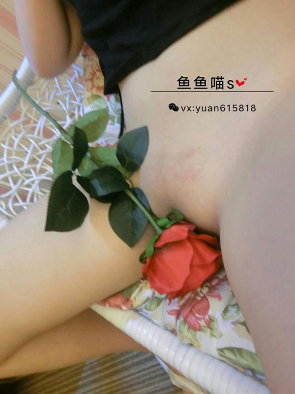 微博鱼鱼喵s价值100元玫瑰花露出套图(18)