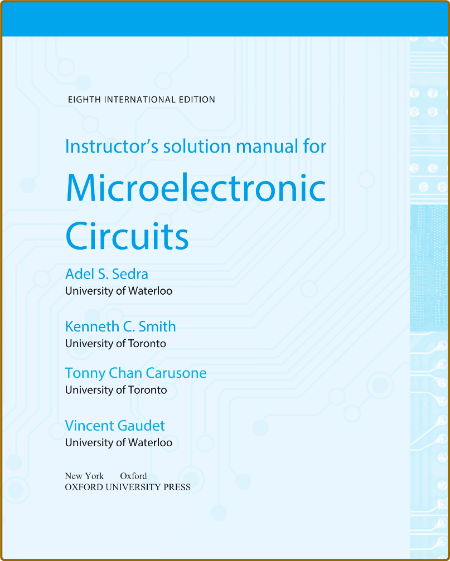 Instructor ' s solution manual for Microelectronic Circuits