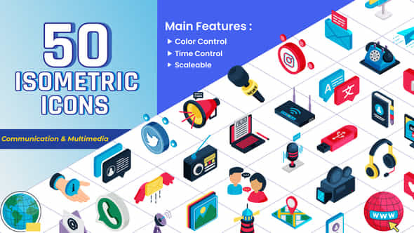 Isometric Icons - VideoHive 44834580