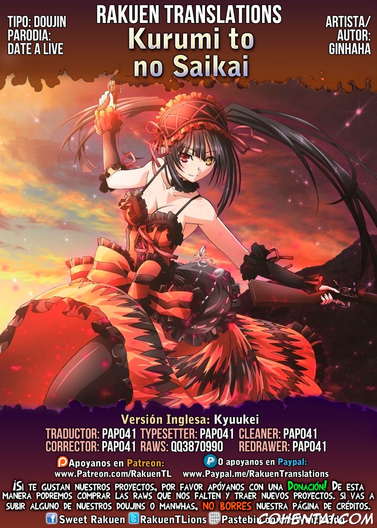 Kurumi to no Saikai (Date a Live) xxx comics manga porno doujin hentai español sexo 