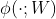 phi (cdot ;W)