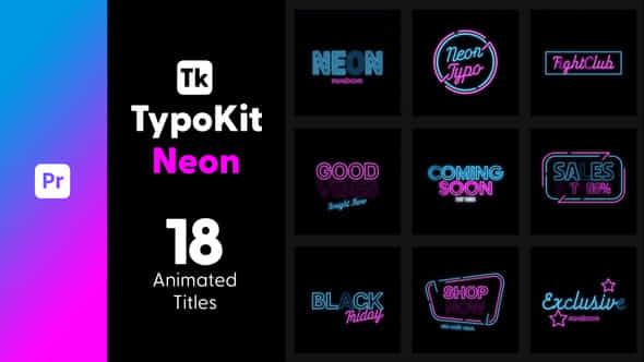 Typo Kit Neon - VideoHive 44505299