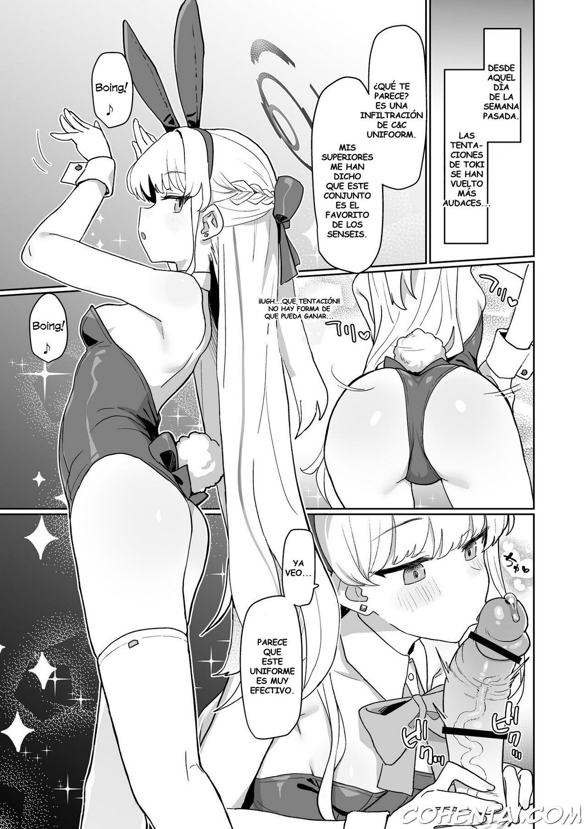 Dokidoki Toki Meki Maid Kiss (Blue Archive) xxx comics manga porno doujin hentai español sexo 