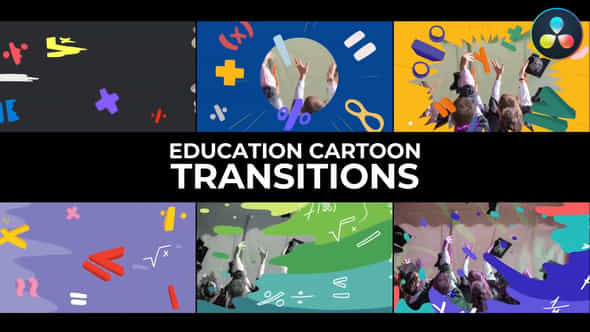 Education Cartoon Transitions For Davinci Resolve - VideoHive 53601199