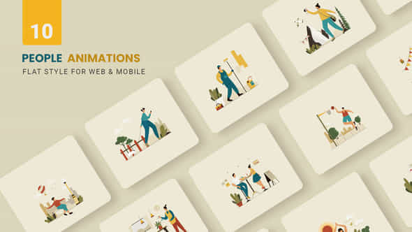 People Activities Animations - VideoHive 37911237