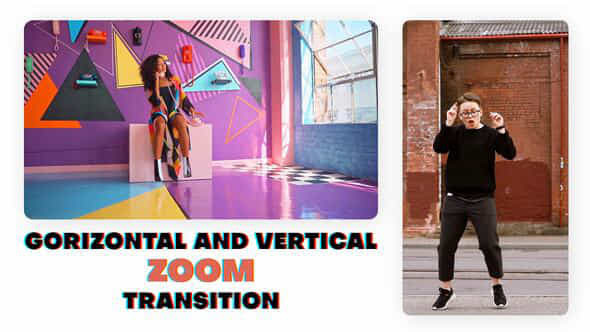 Horizontal Vertical Zoom Transition - VideoHive 55136753