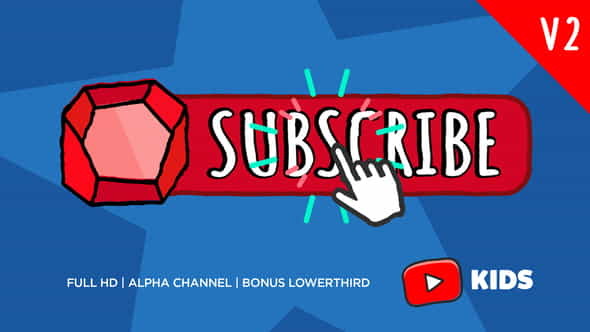 Youtube KIDS Subscribe Button - VideoHive 23136000