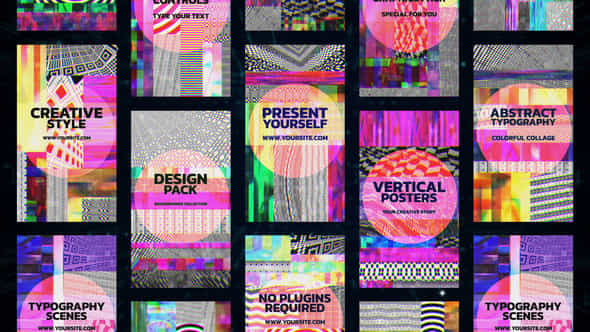 Glitch Colorful Collages - VideoHive 50946083