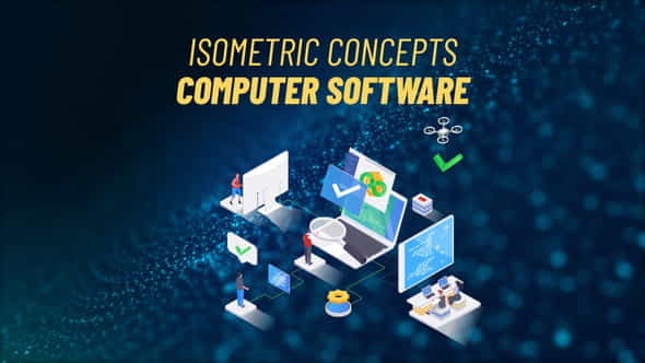 Computer Software - Isometric Concept - VideoHive 31693664