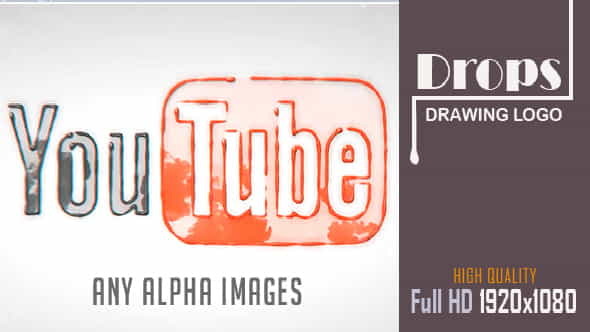 Drops Drawing Logo | Grunge - VideoHive 10367811