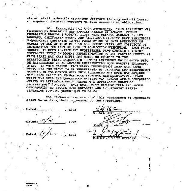 1992.10.DD - Guns N' Roses Partnership contract (Memorandum of Agreement) XKoEYBPP_o
