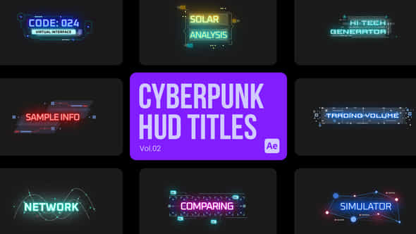 Cyberpunk Titles 02 - VideoHive 45038027
