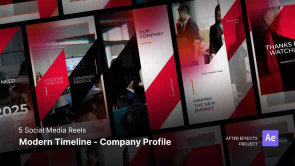 Social Media Reels Modern Timeline Company Profile After Effects Project Files - VideoHive 53732583