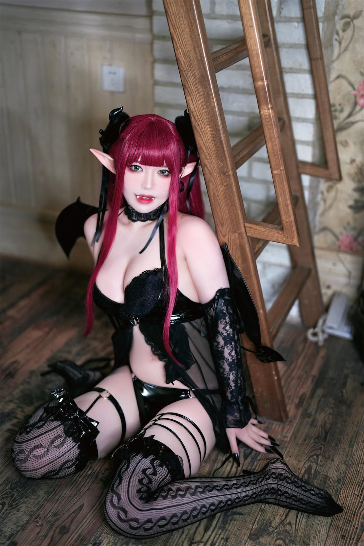 Cosplay 半半子Banbanko 小恶魔利兹(38)