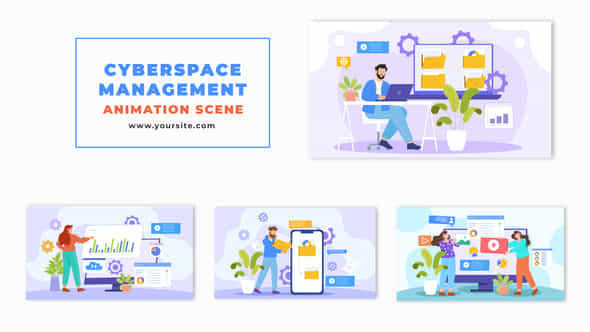 Cyberspace Management Concept - VideoHive 48569802