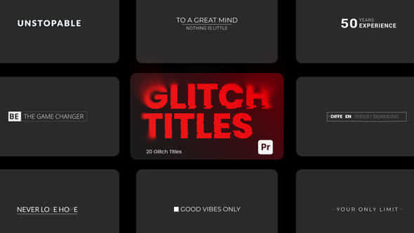 Glitch Titles for - VideoHive 43586857