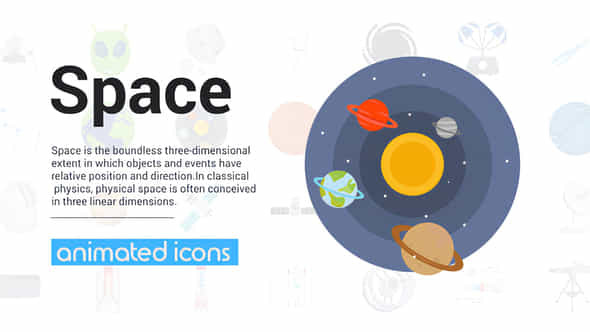 Space And Universe Icons - VideoHive 57771297