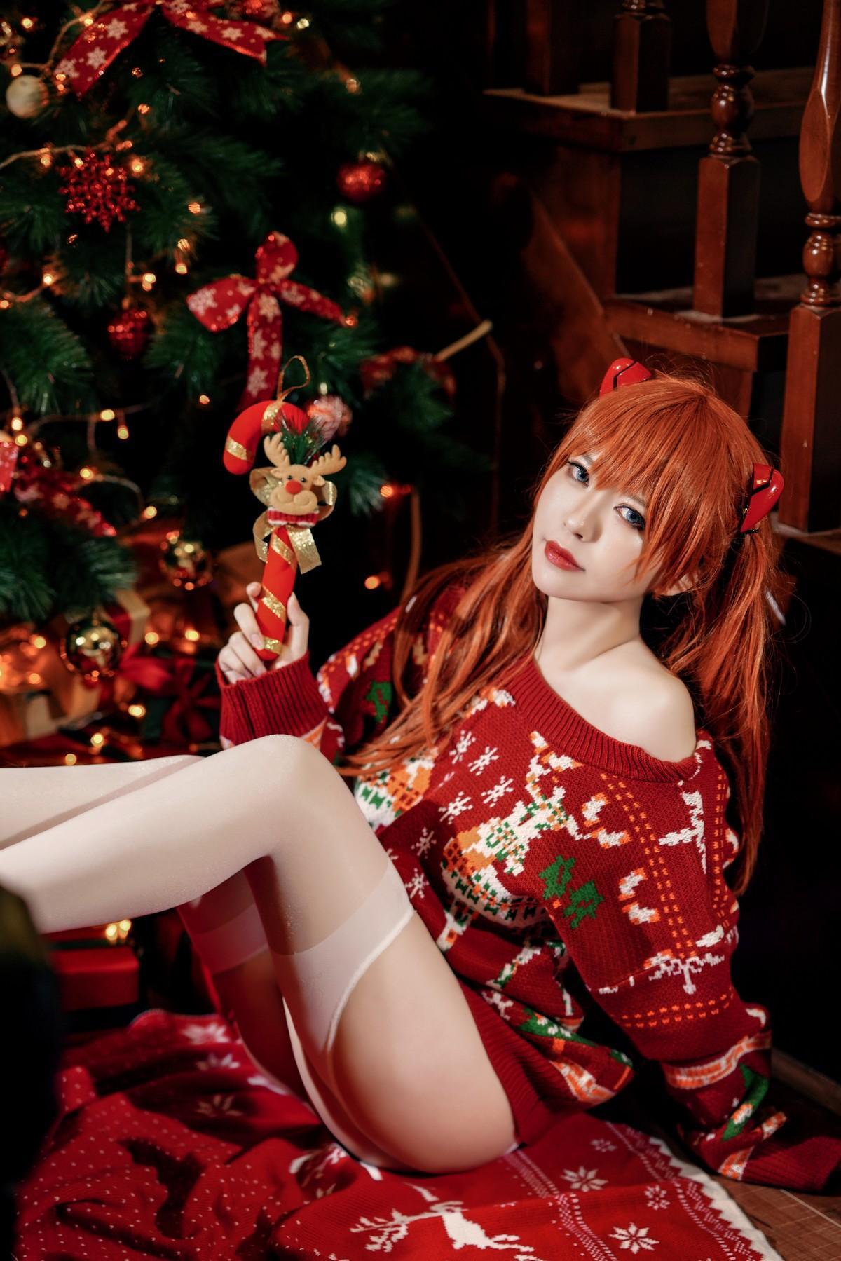 Cosplay 半半子 式波・ASUKA Christmas(33)