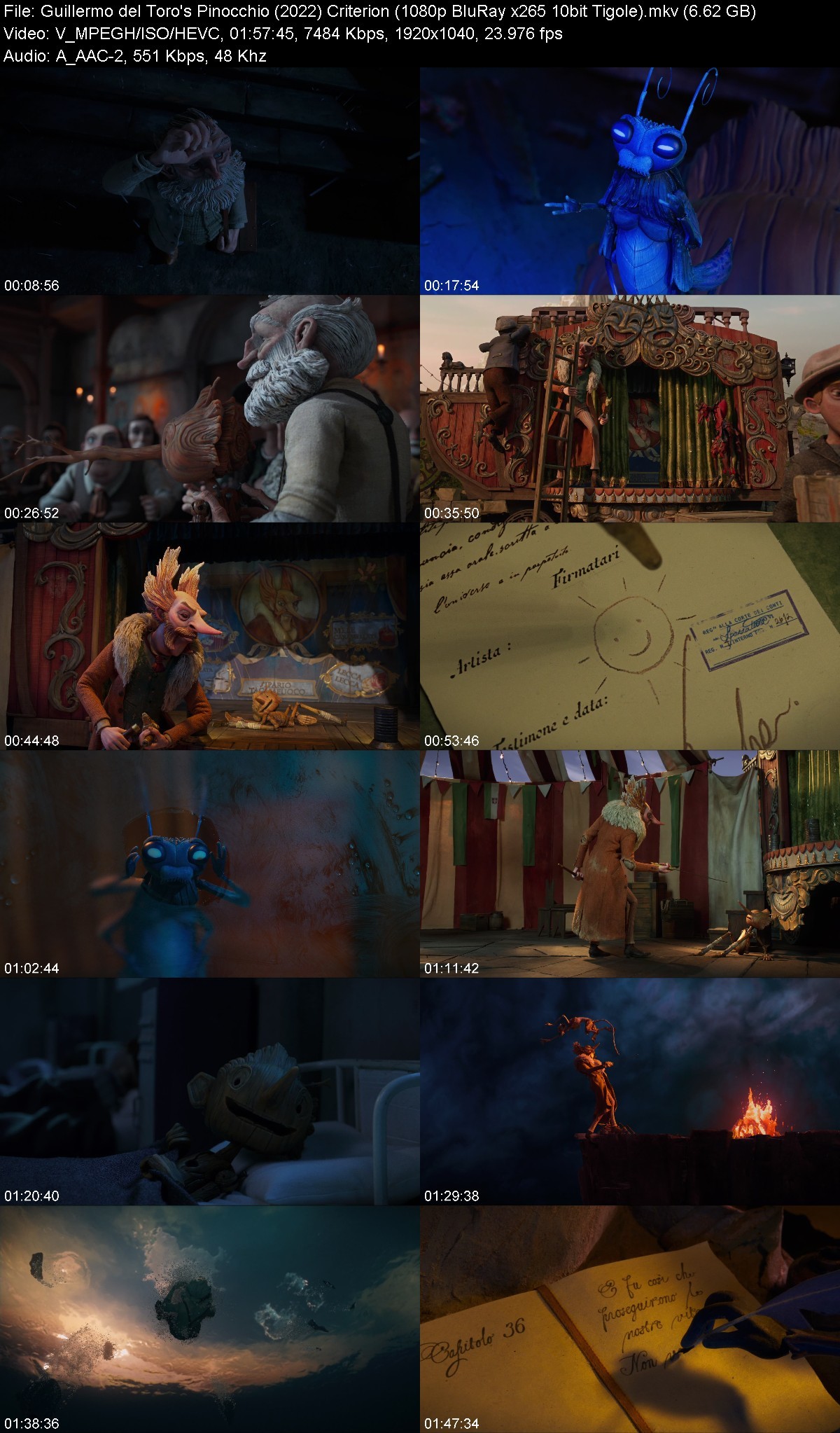 Guillermo del Toro's Pinocchio 2022 Criterion 1080p BluRay x265 HEVC 10bit AAC 7.1-Tigole [QxR]