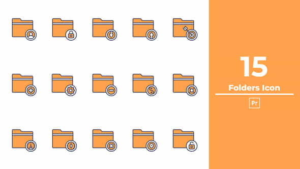 Folders Icon Premiere Pro - VideoHive 50299766