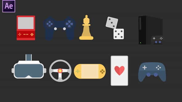 Gaming Icons - VideoHive 34094888