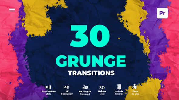 Grunge Transitions - VideoHive 43574021