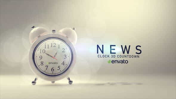 News Clock Logo - VideoHive 36404285