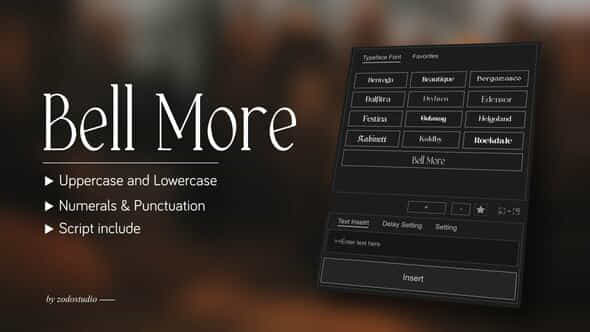 Animated Typeface Bell More - VideoHive 58913722